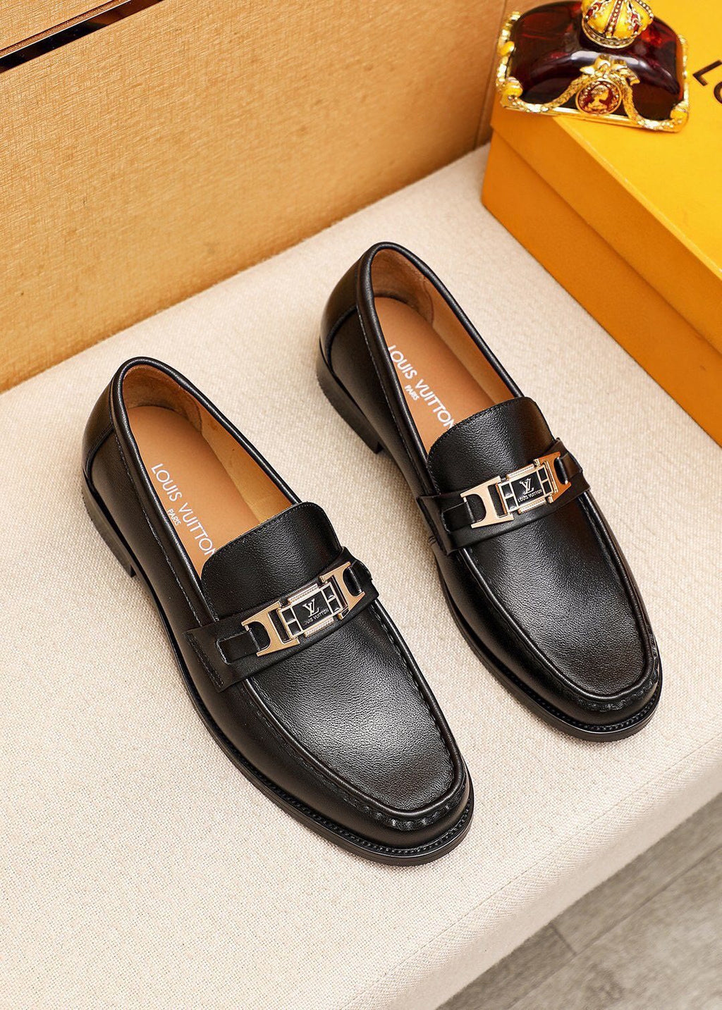 Louis Vuitton Black Hardware Loafers — hero