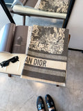 Dior Animal & Foliage Fringed Scarf — hero