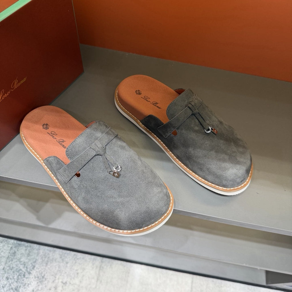 Camel Tan Backless Mule Loafers — side