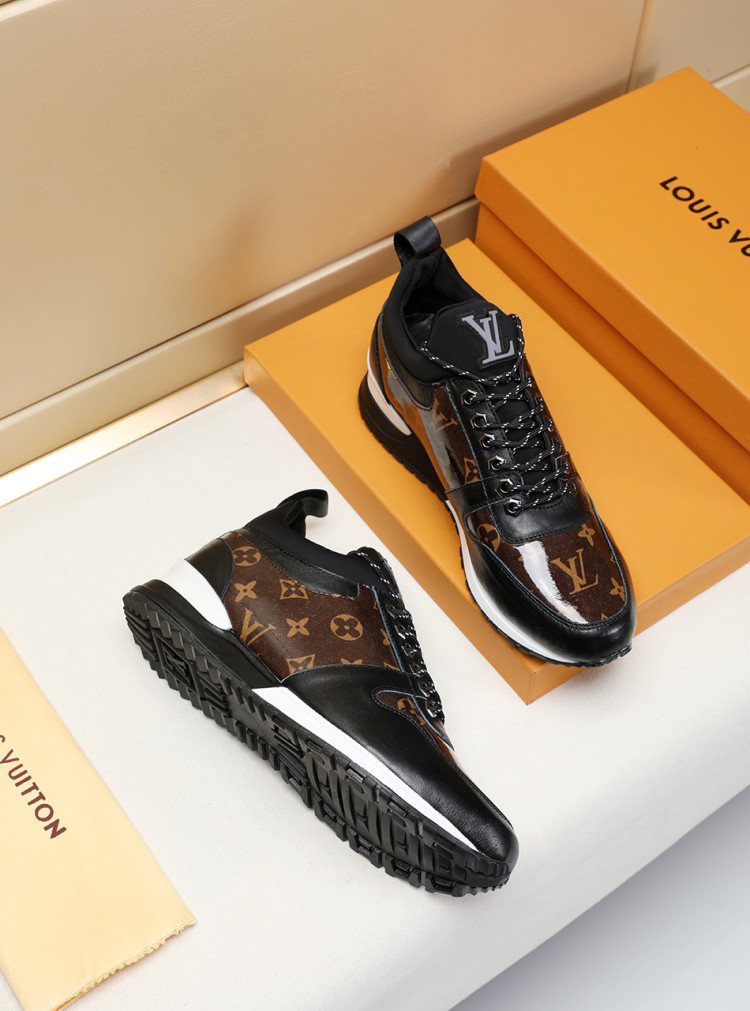 Louis Vuitton Monogram Panel Low-Top Sneakers — model