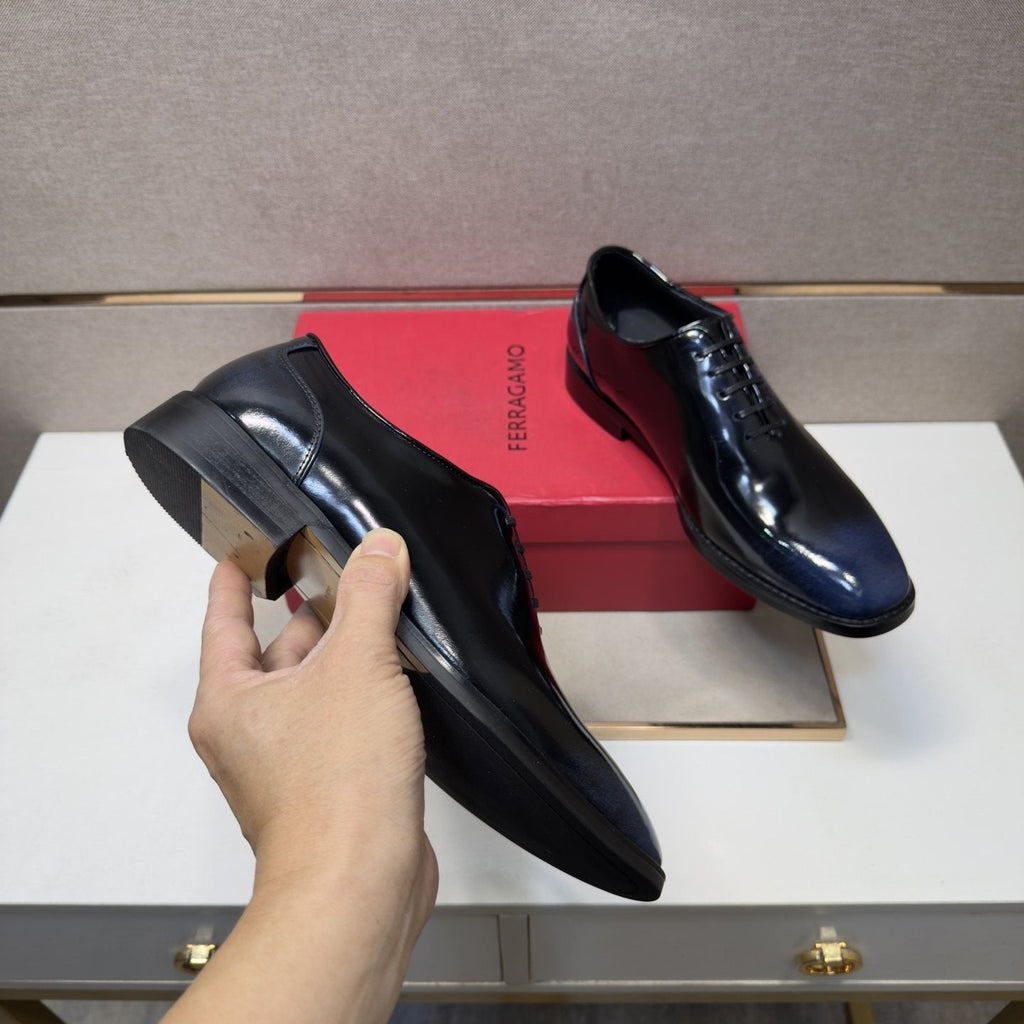 Ferragamo Men's Lace-Up Oxford Shoes — model