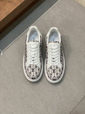 Louis Vuitton Navy Monogram Low-Top Sneakers — front